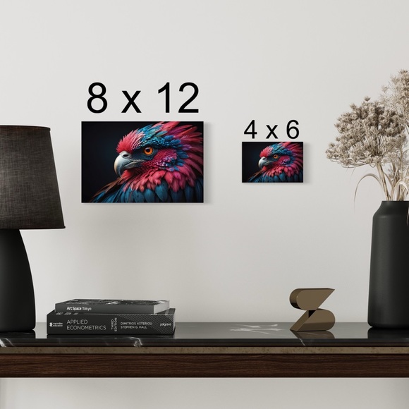 Vibrant colorful bird HD metal wall art print 8 x 12 inches - Picture 2 of 2